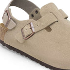 Zuecos Birkenstock Tokio Taupe, detalle del material
