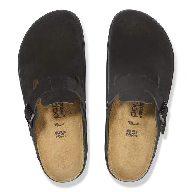 Zuecos Birkenstock Boston Chunky Black, vista cenital
