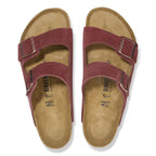 Sandalias Birkenstock Arizona Suede Zinfandel, vista cenital