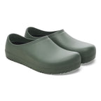 Zuecos Birkenstock Profi-Birki 2.0 Thyme, par completo en tres cuartos