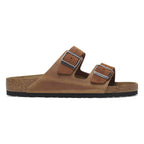 Sandalia Birkenstock Arizona Cuero/Gamuza Cognac, perfil lateral