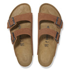 Sandalia Birkenstock Arizona Cuero/Gamuza Cognac, vista cenital