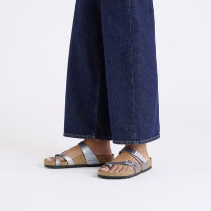 Mayari Birko-Flor Saffiano Iridescent Viola