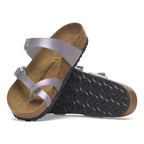 Sandalias Birkenstock Mayari Birko-Flor Saffiano Iridescent Viola, detalle de la suela