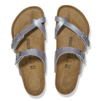 Sandalias Birkenstock Mayari Birko-Flor Saffiano Iridescent Viola, vista cenital