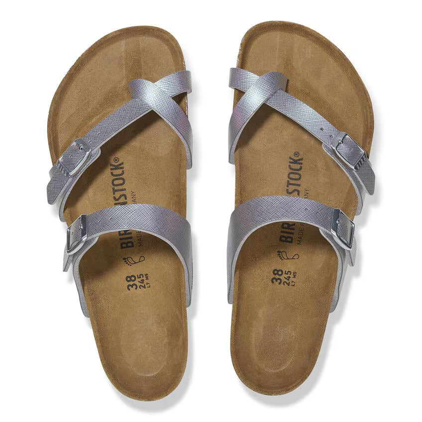 Mayari Birko-Flor Saffiano Iridescent Viola