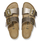 Sandalias Birkenstock Sydney Luxe Buckle Graceful Taupe, vista cenital, par