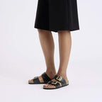 Sandalias Birkenstock Sydney Luxe Buckle Graceful Licorice, calzado por modelo femenino