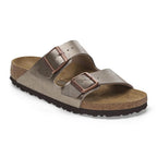 Sandalias Birkenstock Arizona Birko-Flor Graceful Taupe, vista principal, zapato individual en tres cuartos