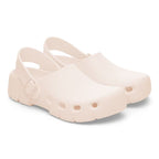 Zuecos Birkenstock Birki-Flow EVA Light Rose, par completo en tres cuartos
