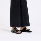 Sandalias Birkenstock Arizona Big Buckle EVA Black, calzado por modelo femenino, cuerpo entero