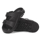Sandalias Birkenstock Mogami Terra Stealth Birko-Flor Black, detalle de la suela, par