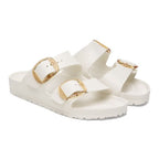 Sandalias Birkenstock Arizona Big Buckle EVA Eggshell, par completo en tres cuartos