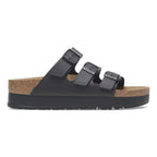 Sandalias Birkenstock Florida Flex Platform Black Vegan, perfil lateral