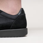 Zapatillas Birkenstock Honnef City Gamuza Triple Black, detalle del talón puesto
