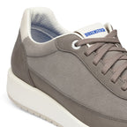Zapatillas Birkenstock Honnef City Cuero Stone Coin, detalle del talón y cordones