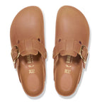 Zuecos Birkenstock Boston Big Buckle Oiled Leather Cognac, vista cenital