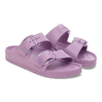Sandalias Birkenstock Arizona Big Buckle EVA Mauve, par completo en tres cuartos