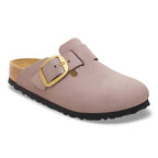 Zuecos Birkenstock Boston Big Buckle Nobuck Faded Purple, vista principal en tres cuartos