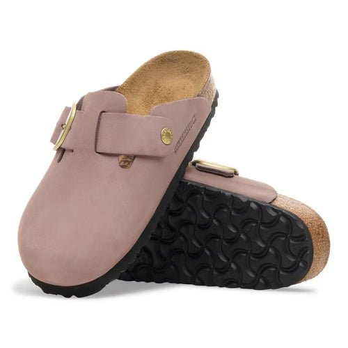 Zuecos Birkenstock Boston Big Buckle Nobuck Faded Purple
