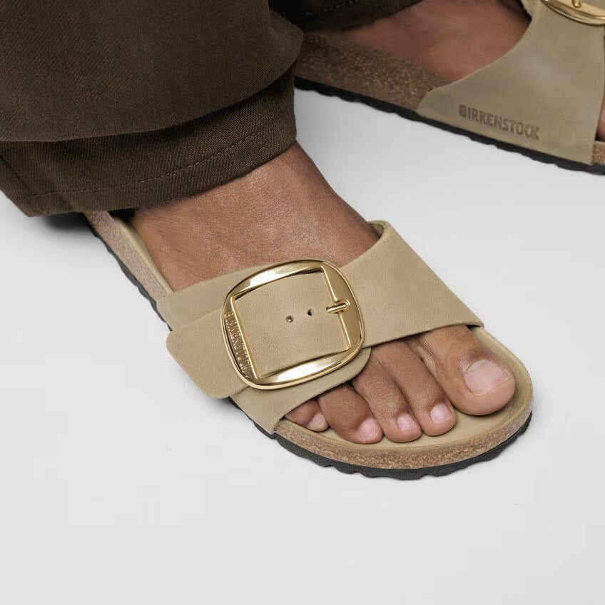 Madrid Big Buckle Oiled Leather Tabacco Brown