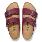 Sandalia Birkenstock Arizona Birko-flor Zinfandel, vista cenital del par