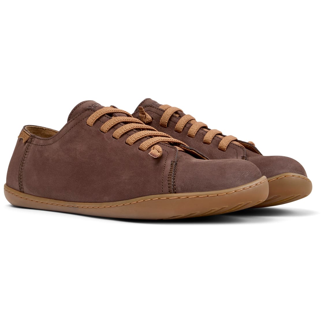 Zapatos Camper Peu Cami Marrón Gamuza Hombre vista frontal