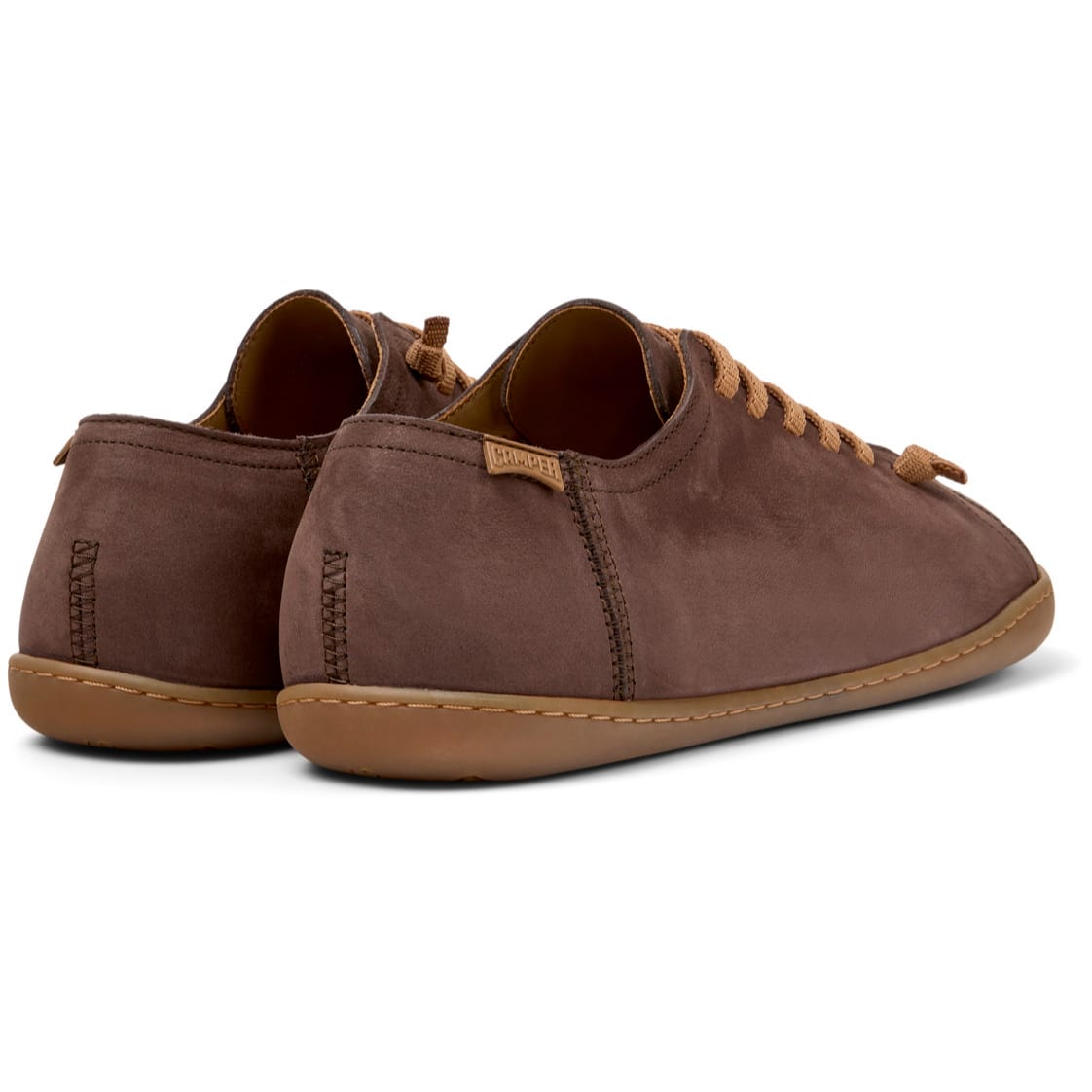 Zapatos Camper Peu Cami Marrón Gamuza Hombre vista trasera