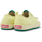 Zapatillas Camper Peu Rambla Amarilla, vista trasera en tres cuartos