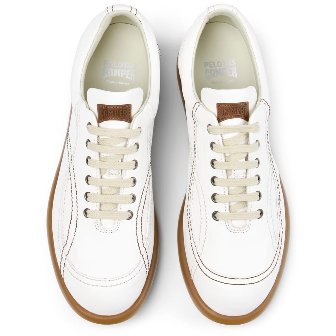 Zapatos Camper Twins Blanco Mujer vista superior