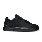 Zapatillas On Running THE ROGER Advantage W All Black, perfil lateral en ángulo, zapato individual