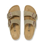 Sandalias Birkenstock Arizona Suede Taupe, vista cenital del par
