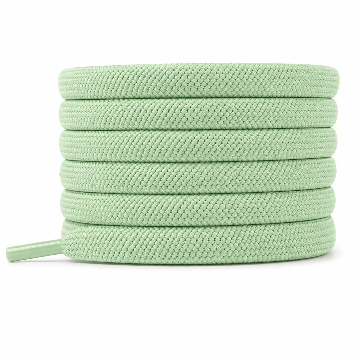 cuidado Rumbos Cordon Elasticado Light Green, cordones enrollados, vista de producto