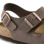 Sandalias Birkenstock Milano Mocha, detalle del material