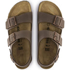 Sandalias Birkenstock Milano Mocha, vista cenital del par
