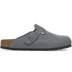 Zuecos Birkenstock Boston Gamuza Basalt Gray, perfil lateral