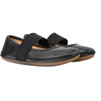 Ballerinas Camper Right Kids Negro, vista frontal en tres cuartos