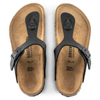 Sandalias Birkenstock Gizeh Kids Black, vista cenital del par