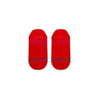 Calcetines Stance Icon No show Red, vista superior del par mostrando la planta