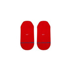 Calcetines Stance Icon No show Red, vista superior del par con etiqueta de talla