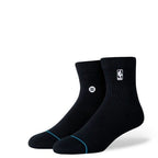 Calcetines Stance Logoman ST Quarter Black, calzado por modelo, par de calcetines puestos