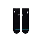 Calcetines Stance Logoman ST Quarter Black, vista trasera del par de calcetines