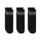 Calcetines Stance Vital Quarter 3pack Black, tres pares de calcetines cortos, vista trasera