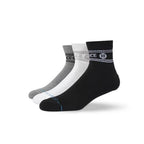 Calcetines Stance Vital Quarter 3pack Multicolor, tres calcetines puestos en perfil