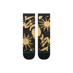 Calcetines Stance Sun Dust Crew Black Brown, vista superior del par de calcetines