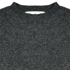 Sweater Harley of Scotland Sweater Harley Hombre Basalt, detalle del cuello y la textura