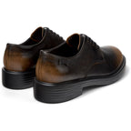 Zapatos Camper Dean Marrón, vista trasera en tres cuartos