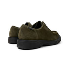 Zapatos Camper Norman Verde, vista trasera en tres cuartos