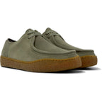 Zapatos Camper Peu Terreno Verde, vista frontal en tres cuartos