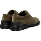 Zapatos Camper Pix Verde, vista trasera en tres cuartos